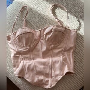Miaou Blush Pink Bustier Corset Top